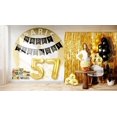 thumbnail image 5 of 57th Birthday Decoration Black and Gold for Boy & Girl, 57th Cake Topper, 57th Party Supplies for Her and Him, 57th Birthday Photo Props, 5 of 5