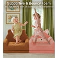 thumbnail image 3 of little dove 2-in-1 Kids Couch, Extra Wide Soft Toddler Couch Fold Out, Convertible Kids Sofa to Lounger, Comfy Toddler Chair, Kid Furniture for Playroom, Ideal Gifts for Boys & Girls, Bear, 3 of 8