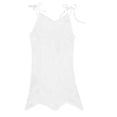 thumbnail image 2 of 2024 New Year Reset AXXD White Bathing Suit Cover Up Women Mesh Sheer Cover Up Sexy Round Neck Beach Hollow Slimming Sleeveless Bandage Dress, 2 of 3