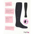 thumbnail image 3 of MeMoi Girls Wide Ribbed Cotton Blend Uniform Knee Socks - Girls - Female, 8-9, Charcoal, 3 of 8