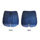 thumbnail image 3 of Balery Retro Blue Glitter Pantalones cortos deportivos para mujer con forro y dos bolsillos, elásticos, para entrenamiento, gimnasio, yoga-Small, 3 of 7