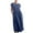 Navy, variant on Womens Autumn Winter Casual Dresses Women’s Solid Sleeveless Round-neck Retro Long Dress