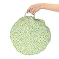 thumbnail image 2 of Nature Art Round Floor Cushion with Handle, Summer Flowers Daisy Blooms Chamomiles Field Blossoming Season, Pillow for Living Room & Dorms, 18" Round, Apple Green and Turquoise, by Ambesonne, 2 of 4