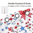 thumbnail image 5 of Patriotic 4th of July Shower Curtain, America Independence Memorial Day Bathroom Decor, Red and Blue Floral Bow Star 250 Anniversary Bath Curtain with Hooks,69X70IN, 5 of 5