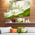 thumbnail image 3 of Meadow under Clouds Panorama - Landscape Canvas Art Print, 3 of 4