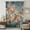 Green, Teal, Copper, Sage, variant on Grey Brown Copper Rust Sheer Curtains 45 Inches Long for Bedroom, Vintage Industrial Mottled Abstract Light Filtering Privacy Drapes, Breathable Semi Sheer Short Window Treatment for Kitchen Cafe