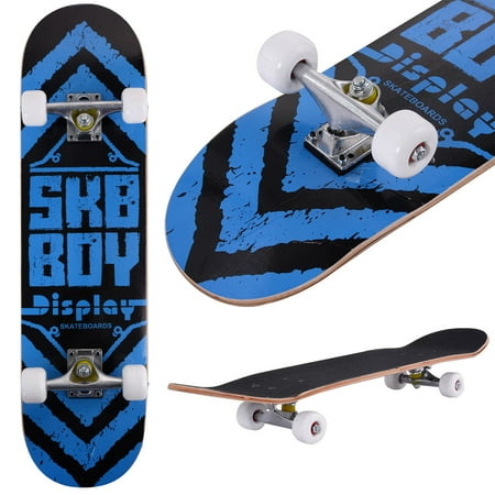- Costway 31'' x 8'' Professional Skateboard Longboard Complete Trucks Maple Deck Wood Child