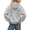 Light Gray*, variant on OSOLU Women's Oversized Hoodies Sparkly Rhinestone Wing Decor Back Long Sleeve Casual Sweatshirts Red