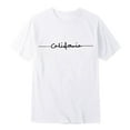 thumbnail image 4 of NINGMENG Hauts et T-Shirts pour Filles, Été, Imprimé Lettre, Col Rond, Manches Courtes, Ample, Décontracté, Blanc, 8-9 Ans, 4 of 4