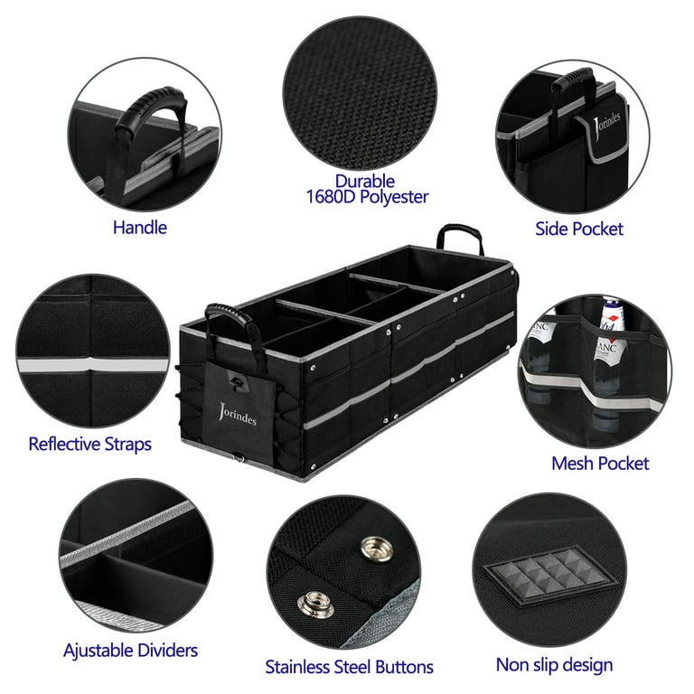 Waterproof Trunk Organizer With Reflective With Non Slip Bottom