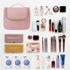 thumbnail image 4 of Bolsa de maquillaje, bolsa de viaje para cosméticos, bolsa de mano portátil para cosméticos para mujer, bolsa de artículos de tocador grande, organizador, 4 of 5