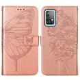thumbnail image 3 of Mantto Samsung A52 Case, Magnetic Folio Butterfly Patterned Wallet Case, PU Leather with Wrist Strap Credit Card Holder Slots Kickstand Protective Cover For Samsung Galaxy A52, Rosegold, 3 of 10