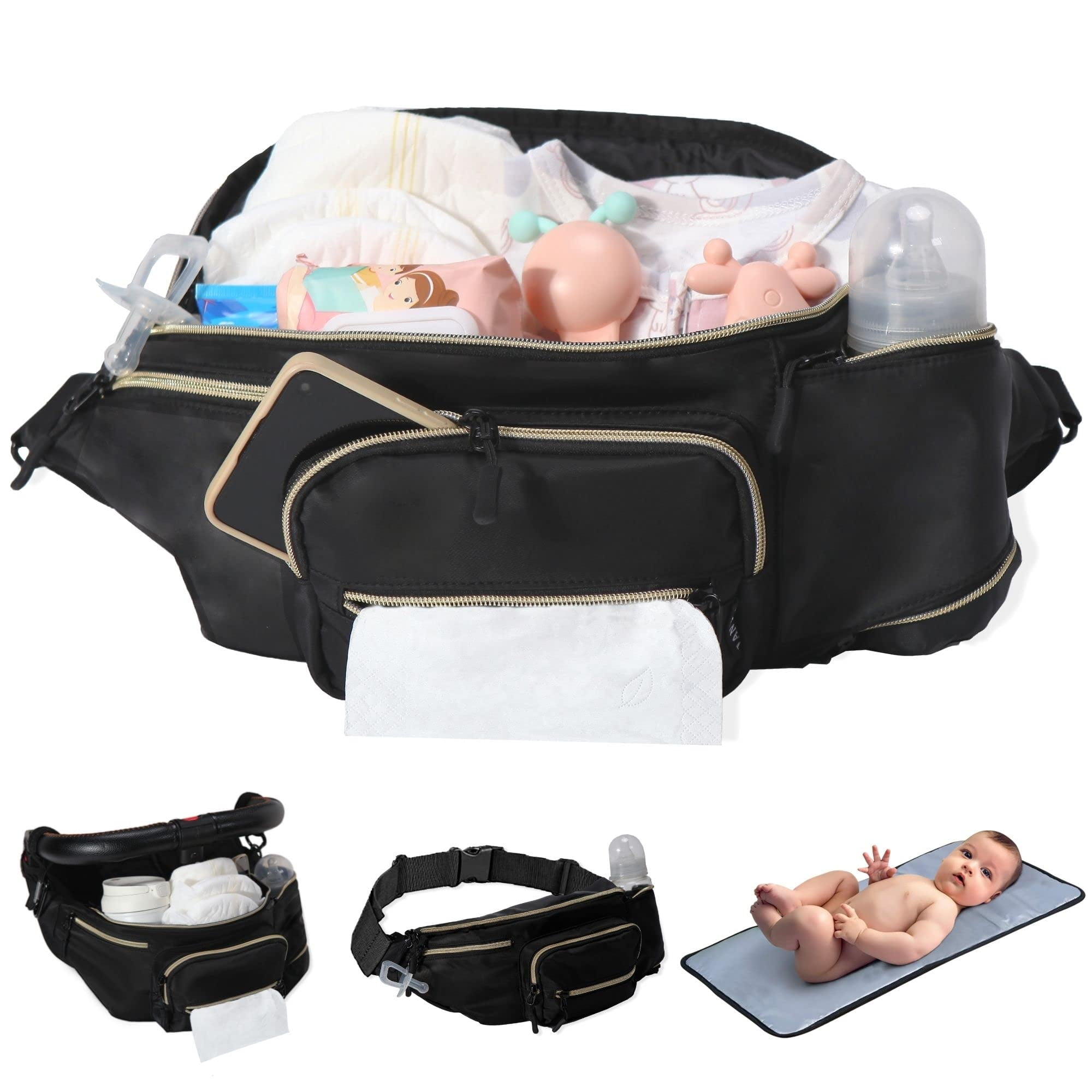 Small Diaper Bag Purse Fanny Pack Mini Baby Diaper Bags for Women Cross