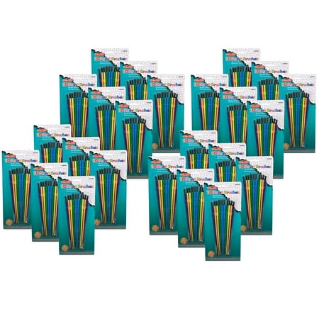 UPC: 0194629008049 | Charles Leonard Plastic Artist Paint Brushes Assorted Sizes and Colors 10 Per Pack 24 Packs