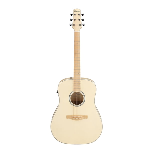 Guitarra Acústica Eléctrica Ibanez AAD77M1E Blanca