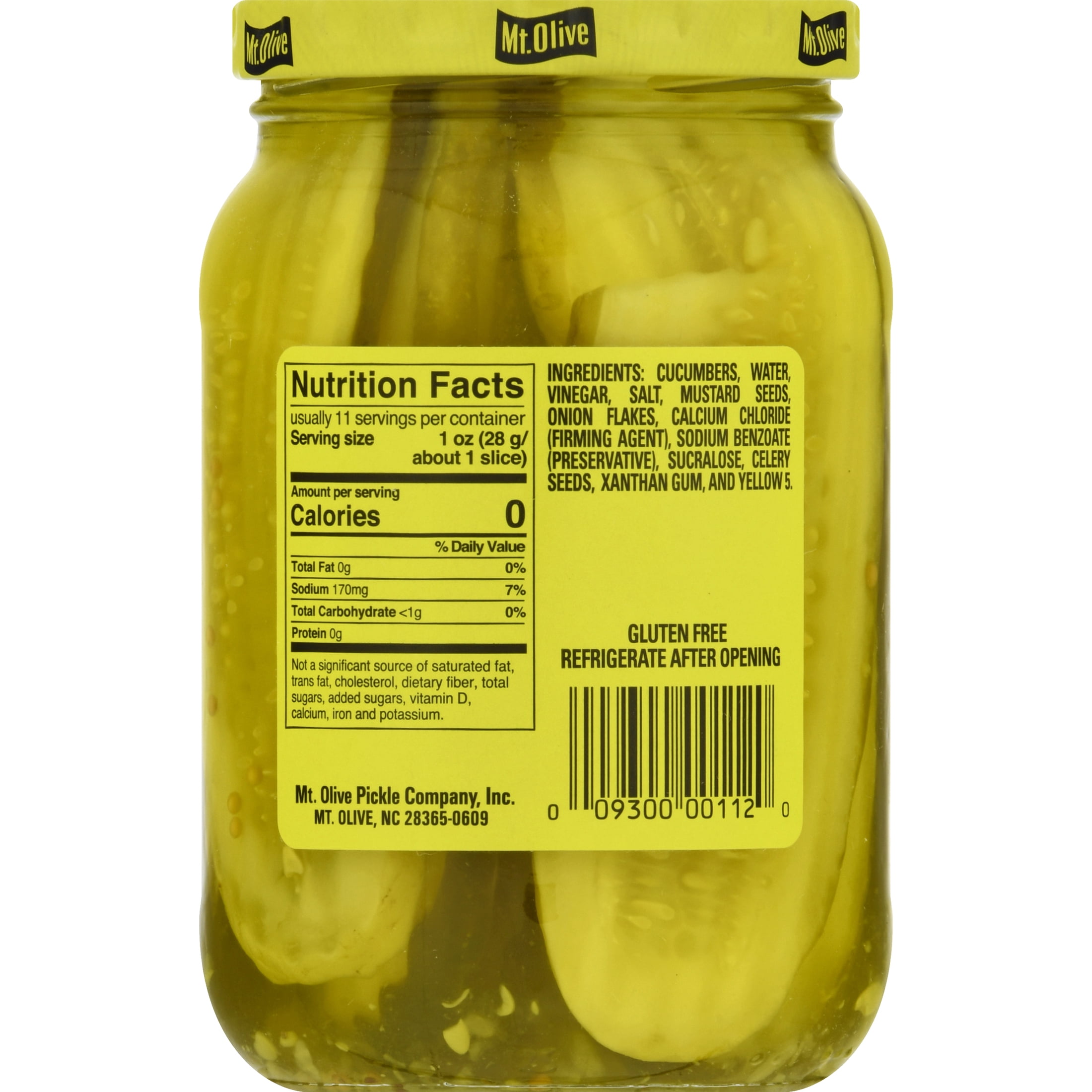 (6 pack) Mt. Olive Sandwich Stuffer Slices, No Sugar Added Bread & Butter, 16 fl oz Jar