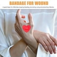 thumbnail image 2 of 10PCS Heart Shaped Cartoon Bandage Breathable Plasters Fabric Bandages, 2 of 8