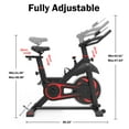 thumbnail image 2 of Indoor Cycling Bike, Stationary Exercise Bike, Fitness Workout Bike with LCD Display, Bottle Holder and Soft Saddle, Exercise Indoor Cycle Bike Equipment for Home Workouts, TE749, 2 of 9