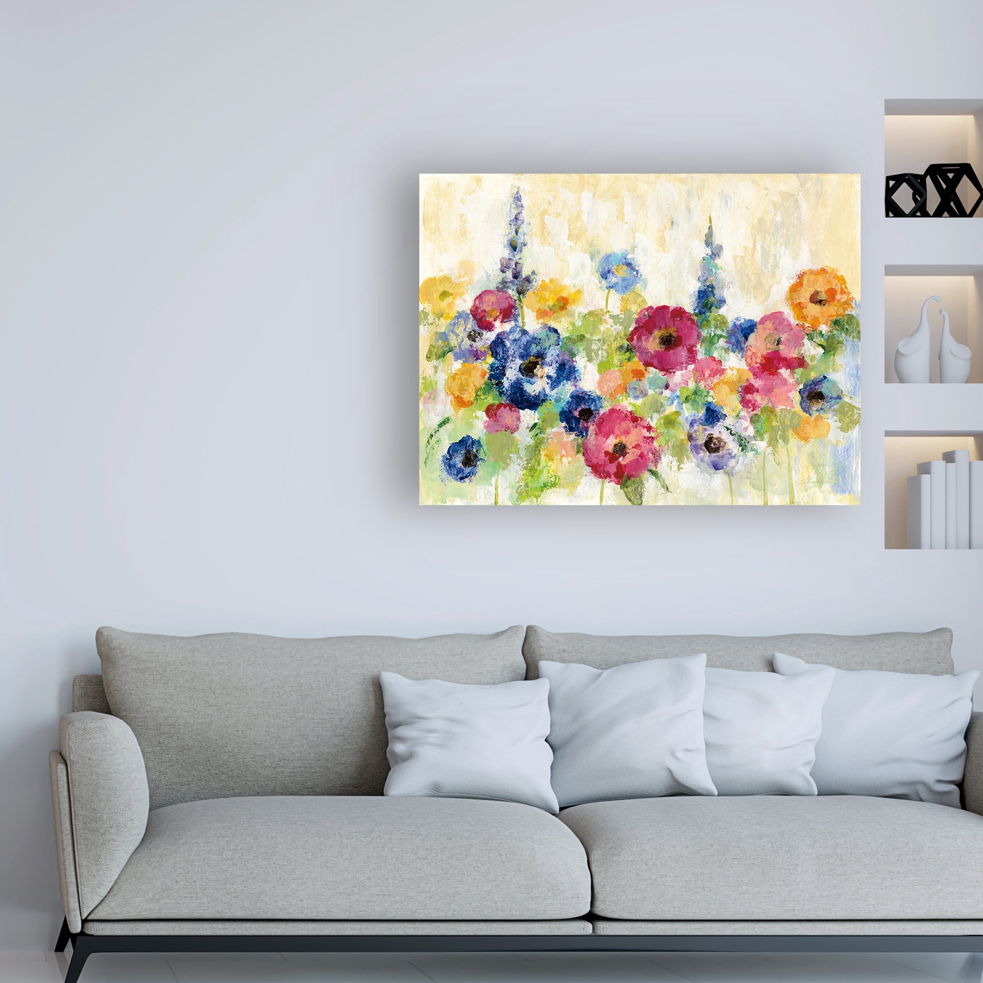 Trademark Fine Art 'Sunshine Field Flowers' Canvas Art by Silvia Vassileva