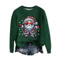 thumbnail image 1 of Women's New 3D Christmas Print Coarse Needle Wool Pullover Sweater, 1 of 4