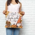 thumbnail image 2 of Fall Gnomes Pillow Covers 18x18 Inch Decorative Throw Pillow Cover, Thanksgiving Pumpkins Sunflower Gray Wooden Sofa Pillowcases Accent Cushion Case Home Decor Bedroom Living Room, 2 of 6