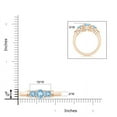 thumbnail image 3 of ANGARA Natural Vintage Style Three Stone Aquamarine Wedding Band in 14K Rose Gold for Women (Size-6mm) | March Birthstone, Birthday, Anniversary, Jewelry Gift for Women | Natural Aquamarine Ring, 3 of 7