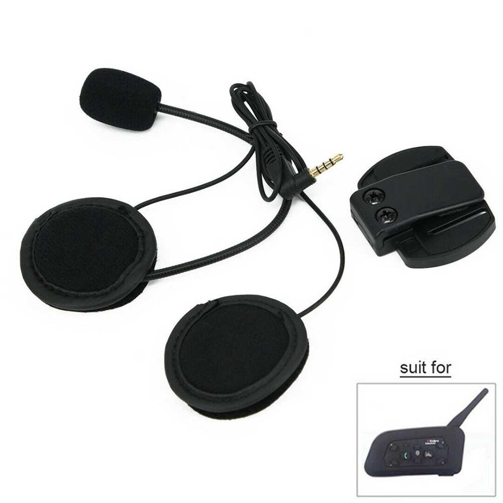 Huanke-V6 1200M Intercom Motorcycle Helmet Headset BT Motorbike Interphone Intercoms Accessories Include Mic/Speaker Cable Clips