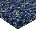 thumbnail image 4 of Ambesonne Vintage Fitted Sheet, Mint Leaves Flowers Plot, King Size, Peacock Green Navy Blue, 4 of 5