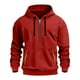 thumbnail image 1 of Kalauyu Men's Hooded Half-zip Sweatshirt - Soft Warm Long Sleeve Pullover for Casual Daily Wear, 1 of 4