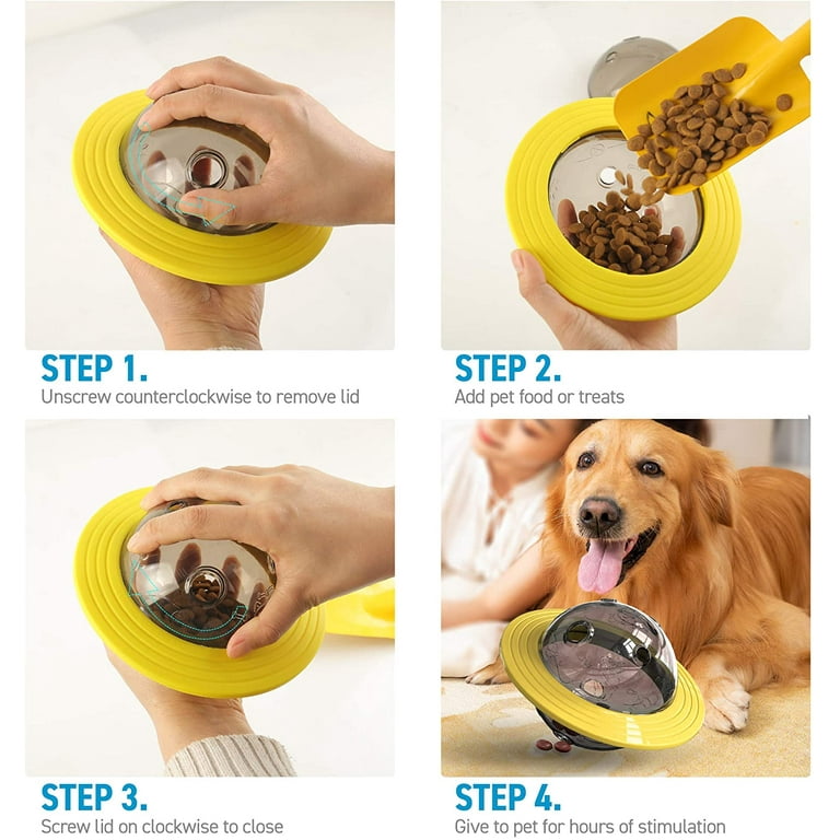 Dog Toy Dispenses Treats, Interactive Dog Food Puzzle