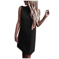 thumbnail image 2 of Gspmoly Robes d'Été pour Femmes 2025, Mode Femmes Couleur Col Rond Dos Nu Sans Manches Robe Confortable Décontractée Robe de Cocktail Économies d'Été, 2 of 4
