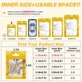 thumbnail image 2 of CCOCC 100 Pcs Resealable Mylar Bags with Frosted Clear Window Smell Proof Packaging Bags Foil Pouch Zip Treat Bag for Food Self Sealing Storage Supplies(Golden,2.75×3.93), 2 of 7