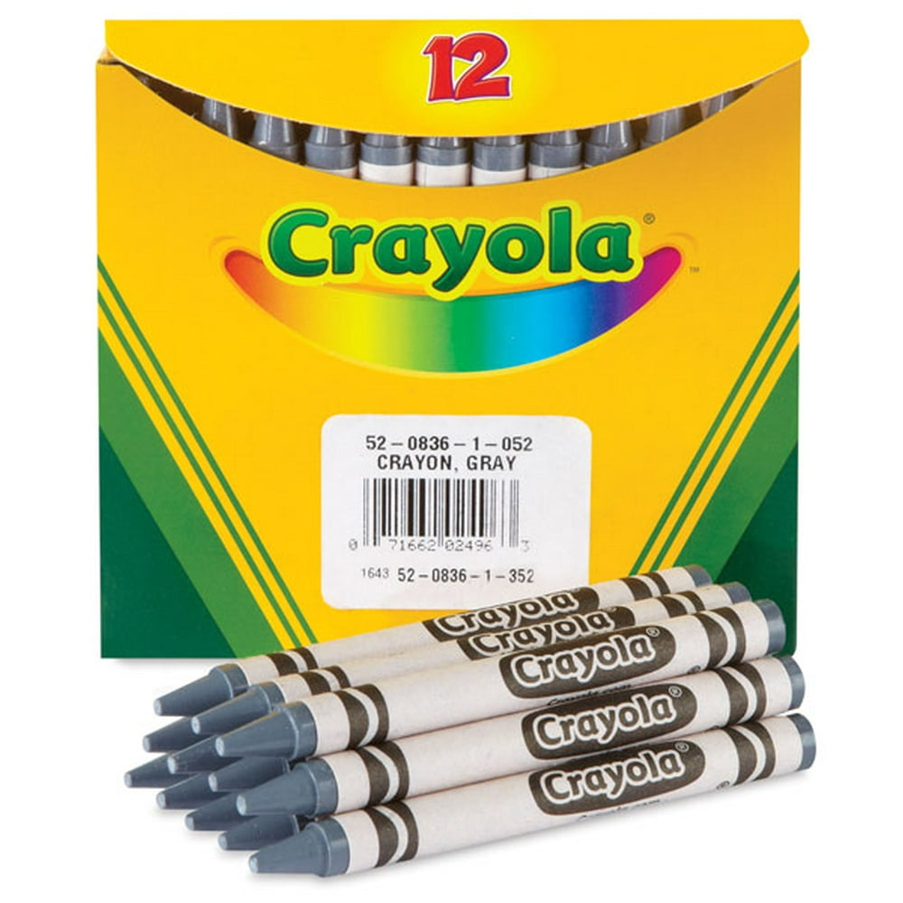 Crayola Regular Crayon Single Color Refill 2, Gray Multi Colored