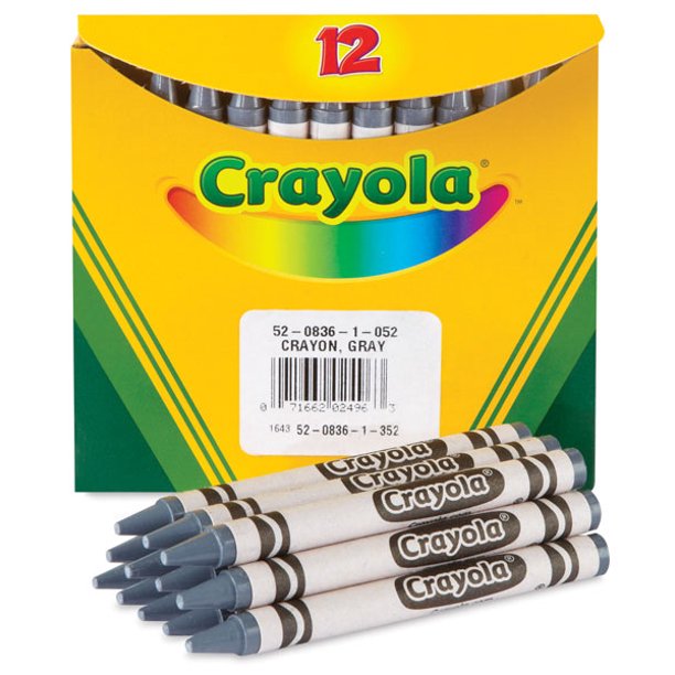 Crayola Regular Crayon Single Color Refill 2, Gray Multi Colored