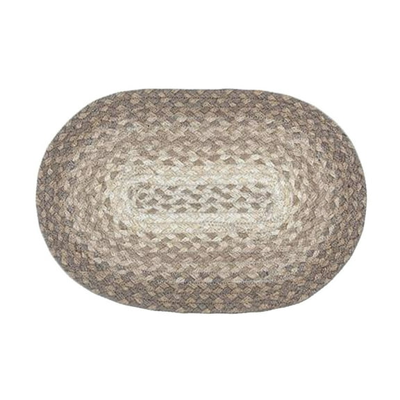 Home Indoor Decorative Jute MS-776 Natural Oval Swatch Rug - 10"x15"