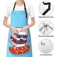 thumbnail image 5 of Bingfone Sushi Salmon Surfing Apron Gifts For Men, Women Professional Grade Chef Apron For Kitchen,Bbq & Grill, 5 of 8