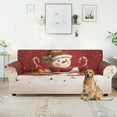 thumbnail image 5 of XYZCANDO Bell Snowman Stretch Sofa Covers 1 Piece Cushion Couch Slipcovers Printed Sofa Covers for 1 Seater Couch Cover, 5 of 6