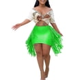 thumbnail image 2 of VISgogo Falda corta hueca lateral para mujer, falda de media cadera de cintura alta de Color sólido de estilo informal de verano para mujer VISgogo moda, 2 of 9