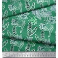 thumbnail image 2 of Soimoi Moss Georgette Fabric Leaves Watercolor Print Fabric by Yard 42 Inch Wide, 2 of 3