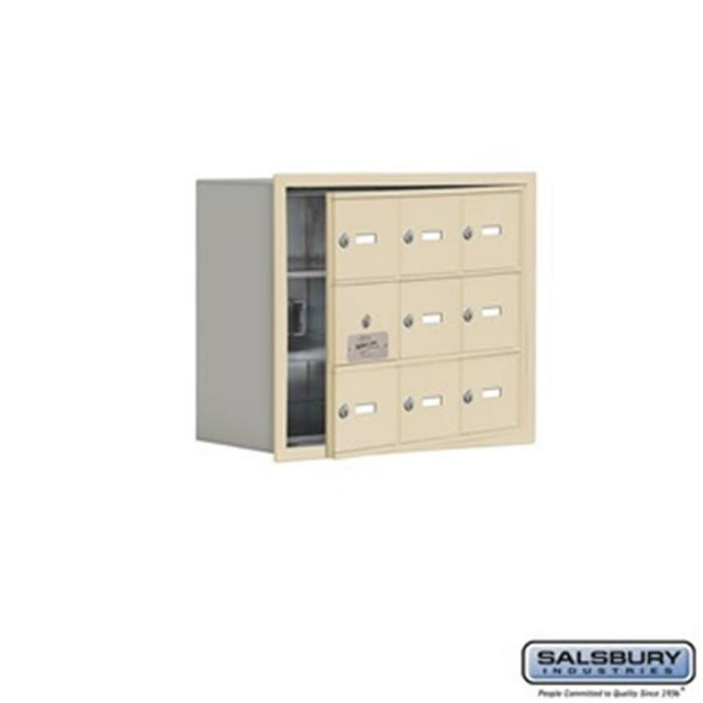 SalsburyIndustries 19138-09SRK Cell Phone Storage Locker With Front Access Panel - 3 Door High Unit, Sandstone