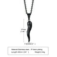 thumbnail image 6 of Vnox Italian Horn Necklace for Women, Black Horn Necklace Stainless Steel, Cornicello Necklace for Men, 6 of 7
