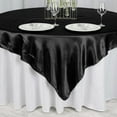thumbnail image 4 of Efavormart Pack of 5 | 72" SATIN Square Tablecloth Overlay For Wedding Catering Party Table Decorations BLACK Square Tablecloth Cover, 4 of 9