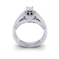 thumbnail image 3 of Genuine 1ct Round Cut Diamond Prong Ladies Rope Cathedral Halo Bridal Ring Anniversary Wedding Band Solid 14K Gold GH I1, 3 of 3