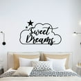 thumbnail image 2 of Sweet Dreams - Stars And Clouds Silhouette Sleeping Night Time Sleep Time Vinyl Wall Sticker Wall Art Decal Home Room Bed Room Sleeping Area House Home Decor Stickers Decoration Size (6x10 inch), 2 of 3