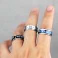 thumbnail image 4 of Viking Rune Spin Bagues Lumineuses en Acier Inoxydable pour Hommes Simple Rétro Unique pour Homme Bijou Petit Ami Cadeau Créativité Vente en Gros R603-Bleu 7, 4 of 6