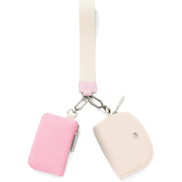 shiyou-Mum's Memory Mini Zip Around Wristlet Wallet for Women Dual Pouch Wristlet Portable Keychain Wallet Coin Purse Mini Women Coin Pocket