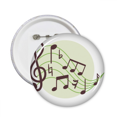 thumbnail image 1 of Round-shaped Flappg Music Notes Pins Badge Button Round Clothing Decoration 5pcs, 1 of 2