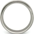 thumbnail image 2 of Titanium/Silver Two-Tone Edward Mirell Titanium With Sterling Silver Textured Line Step Edge 7.5mm Band (Size 13) Made In United States emr181-13, 2 of 5