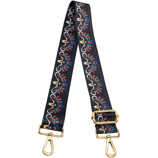 SURJDE Sangle Bandoulière pour Sacs à Main de Rechange Réglable Guitare Style Multicolore Sangles de Sac à Main, Paon, Grand