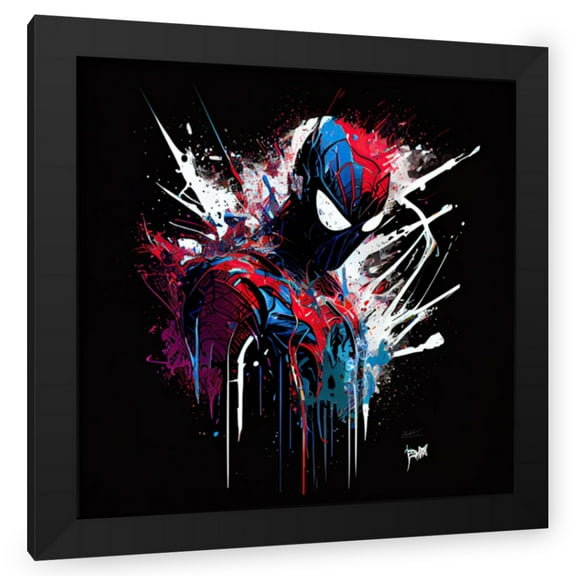 Maki 20x20 Black Modern Wood Framed Wall Art Titled - Spider-Man Ii